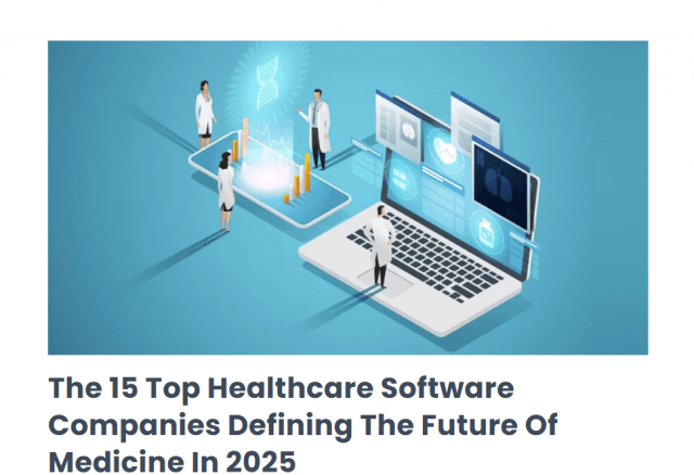 The 2025 List of Top Healthcare Software Companies cover picture