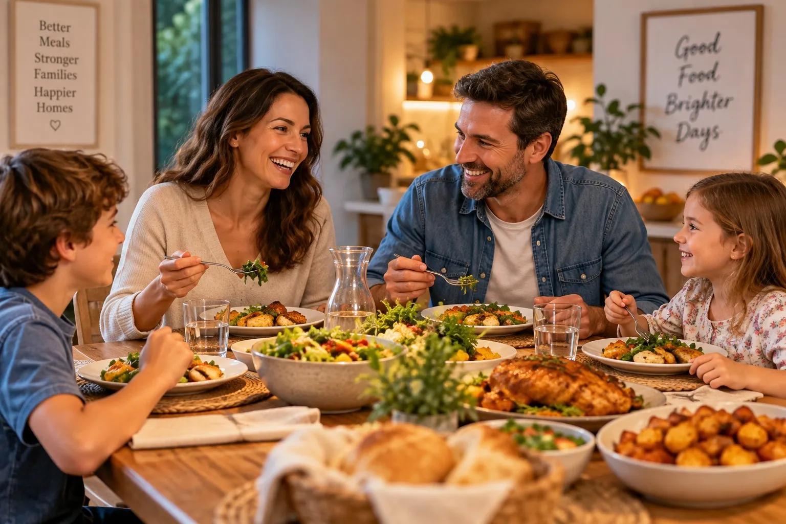 Family dinner at home
