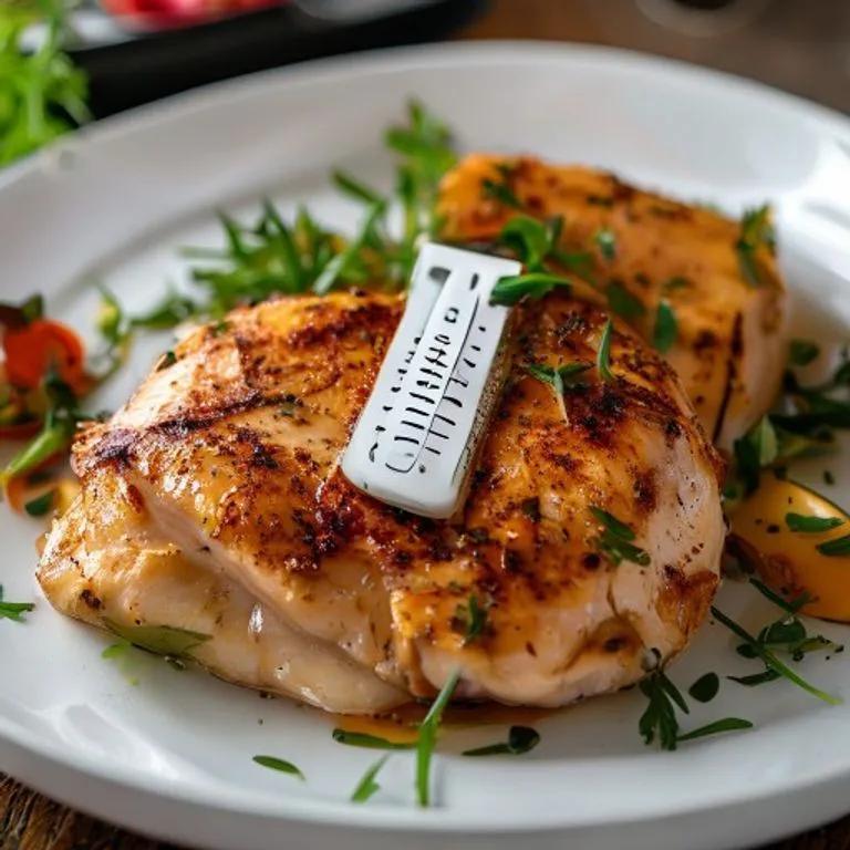 Chicken dish; what is the right cooked temp of chicken? cover picture