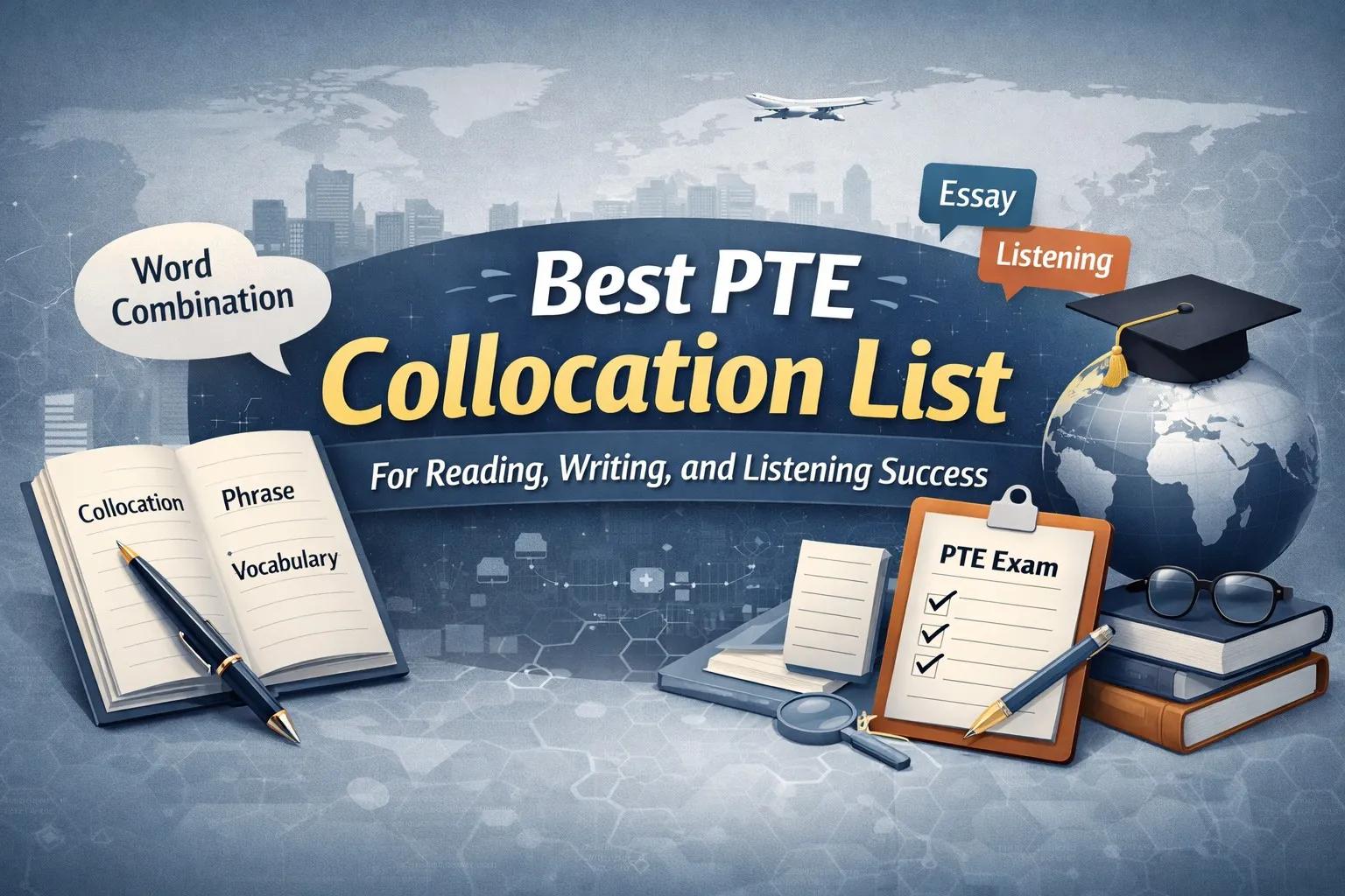 Best PTE Collocation List for Reading, Writing, and Listening Success cover picture