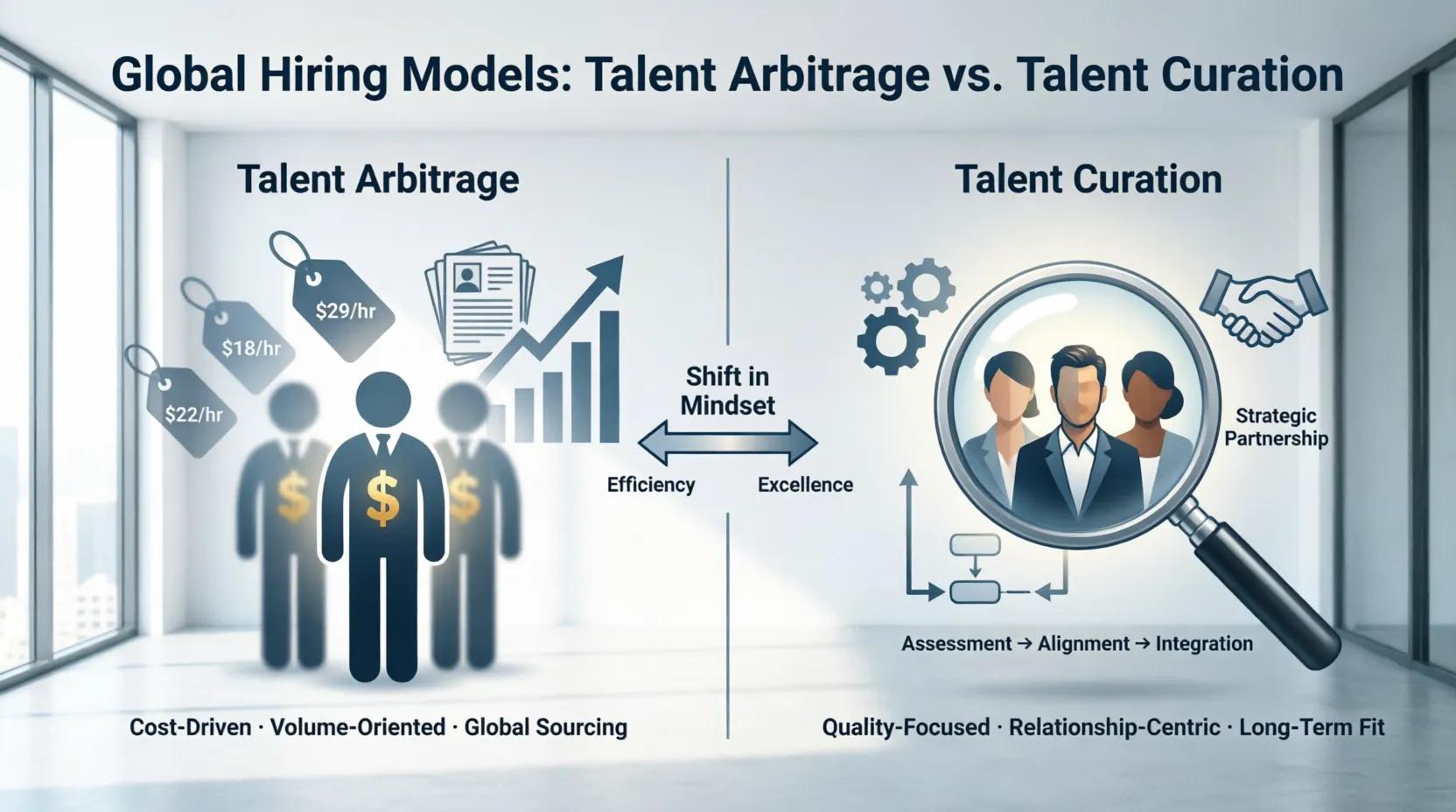 Talent Arbitrage vs Talent Curation: Two Very Different Global Hiring Models cover picture