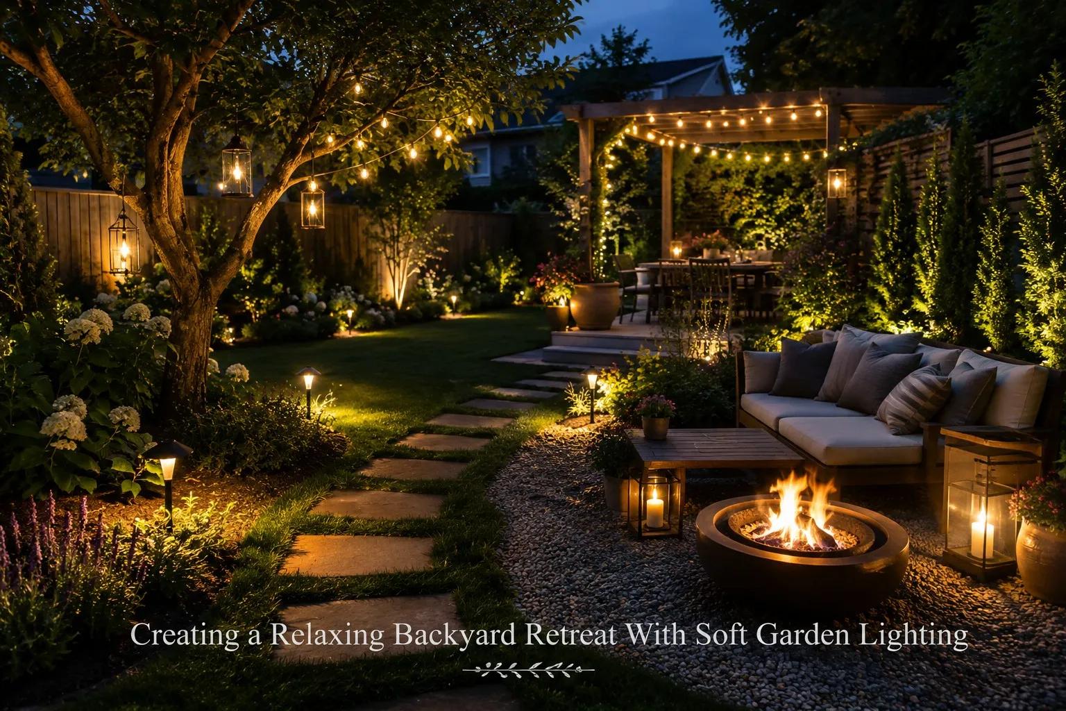 Creating a Relaxing Backyard Retreat With Soft Garden Lighting cover picture