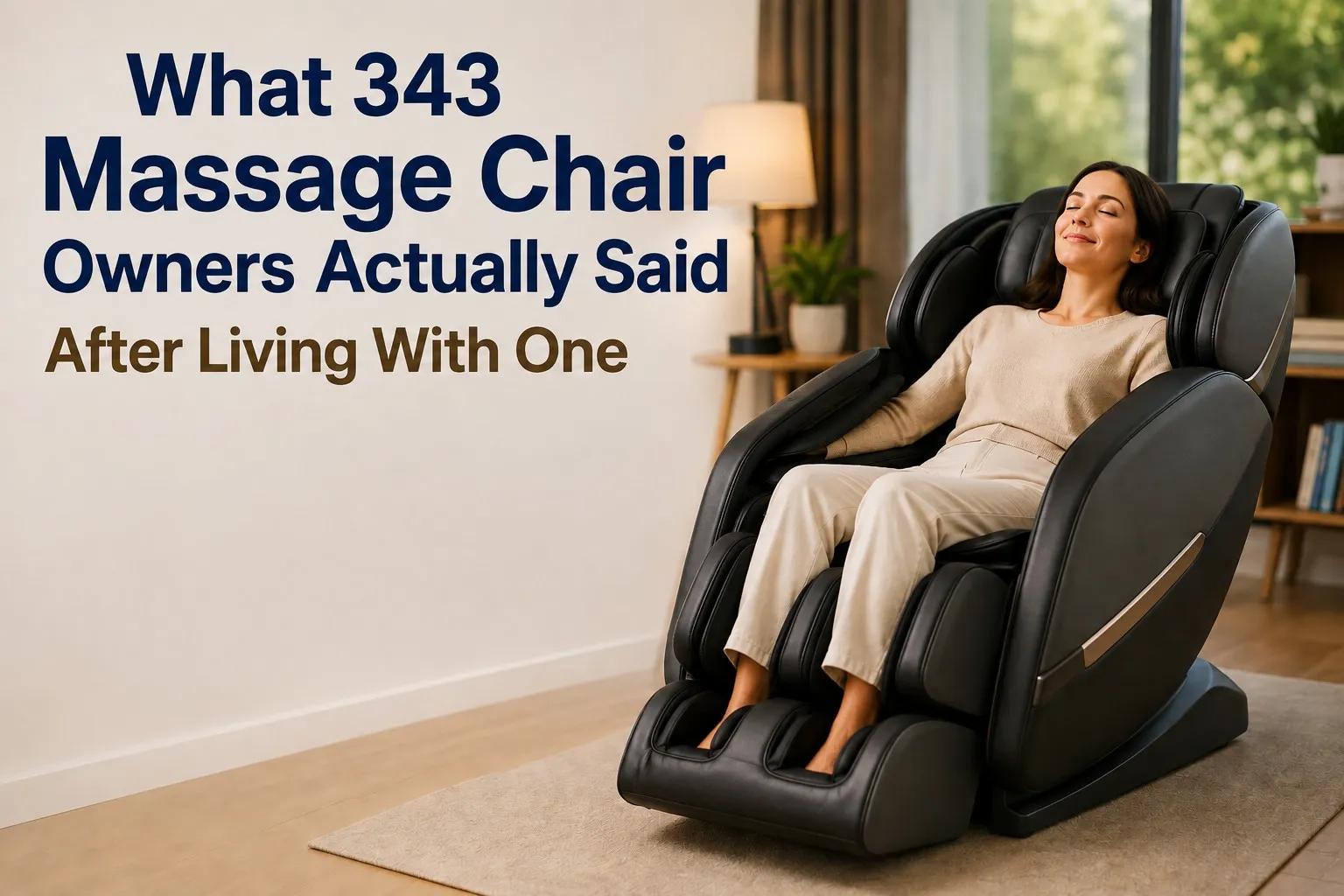 What 343 Massage Chair Owners Actually Said After Living With One cover picture