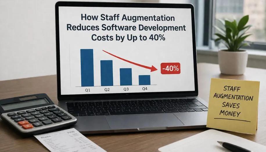How Staff Augmentation Reduces Software Development Costs by Up to 40% cover picture