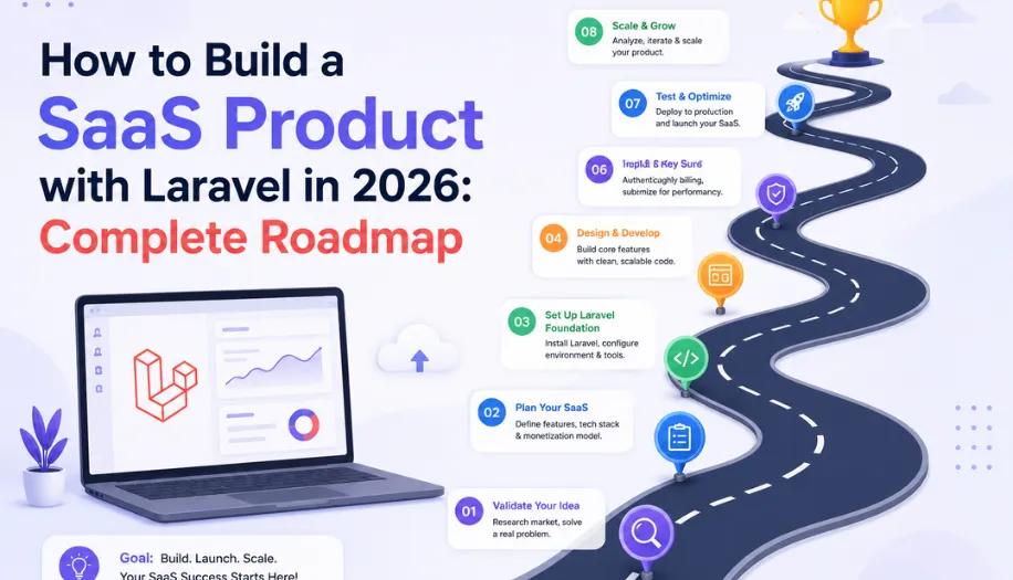 How to Build a SaaS Product with Laravel in 2026: Complete Roadmap cover picture