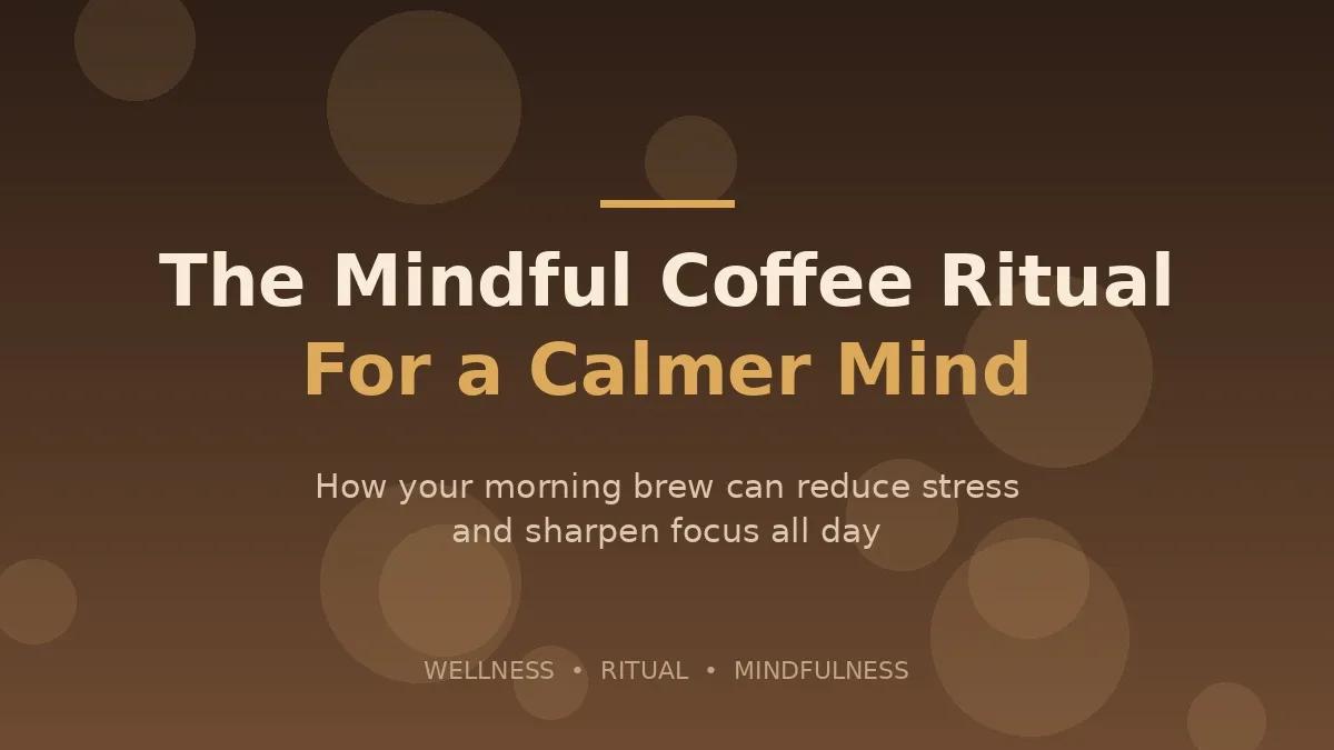 Mindful Coffee Ritual: How Morning Brew Boosts Mental Health cover picture
