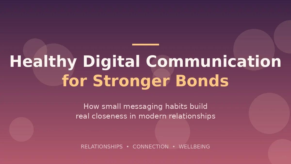 Healthy Digital Communication: Build Stronger Real Relationships cover picture
