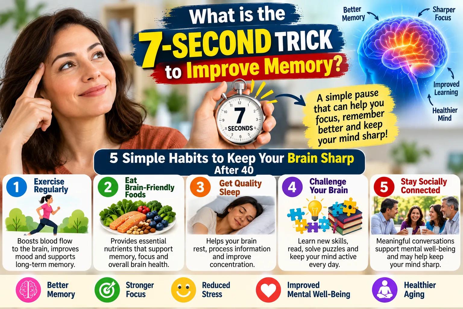 What is the 7 second trick to improve memory? cover picture