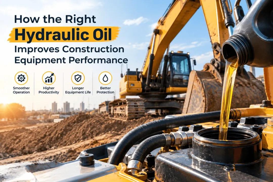 How the Right Hydraulic Oil Improves Construction Equipment Performance cover picture