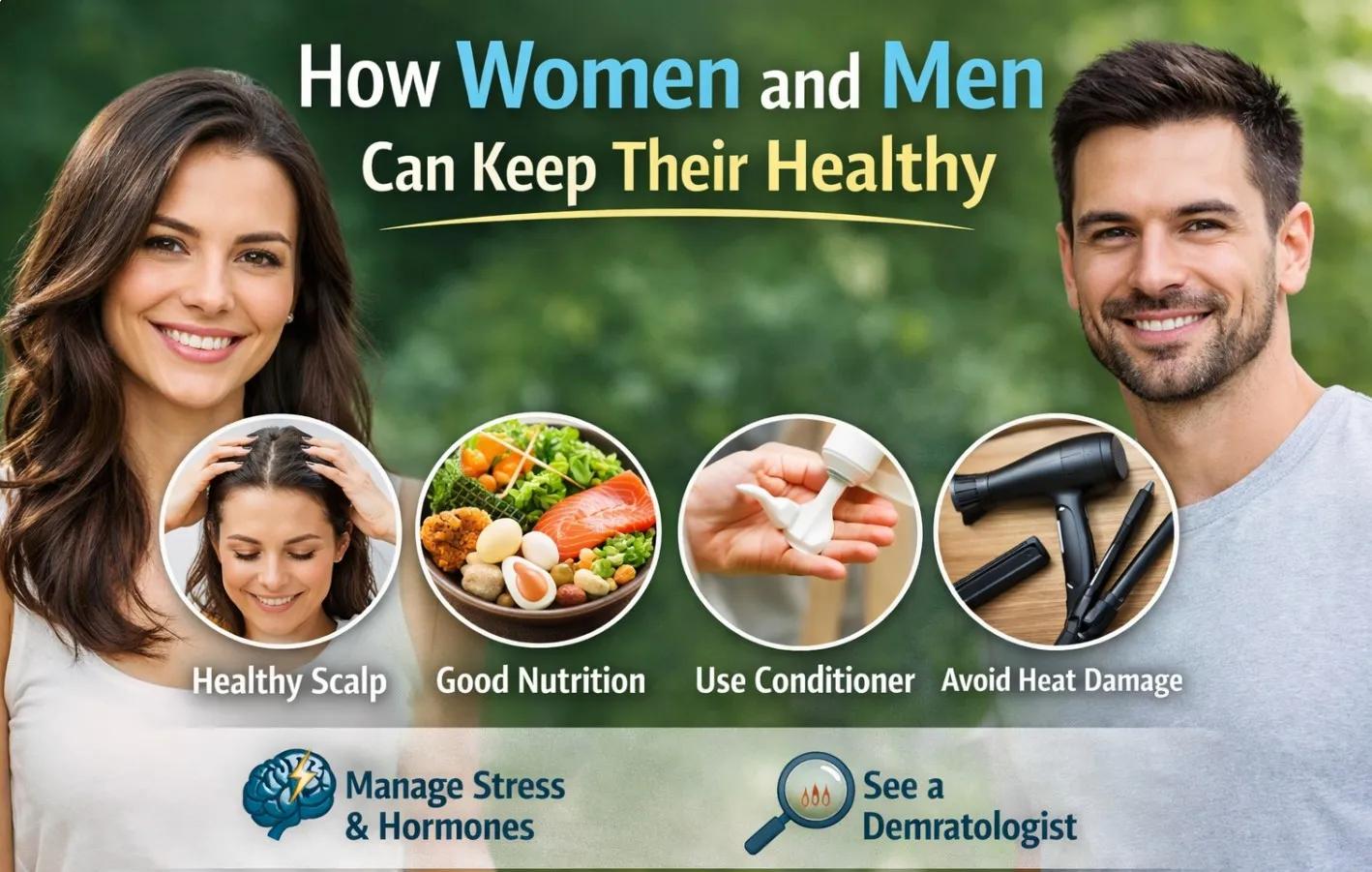 How Women and Men Can Keep Their Hair Healthy cover picture
