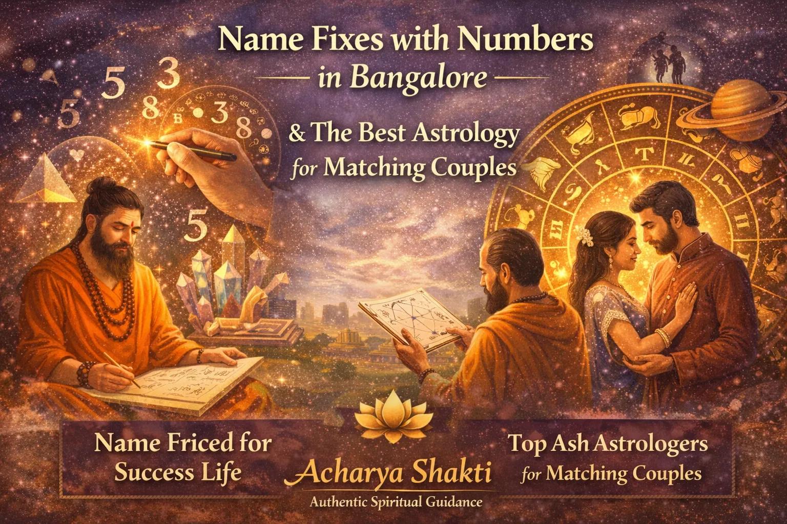 Name Fixes with Numbers in Bangalore &
The Best Astrology for Matching Couples cover picture