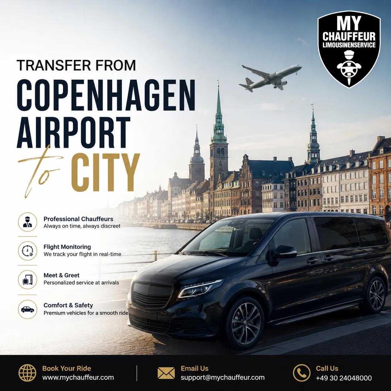 Airport Transfer Service in Copenhagen | MyChauffeur cover picture