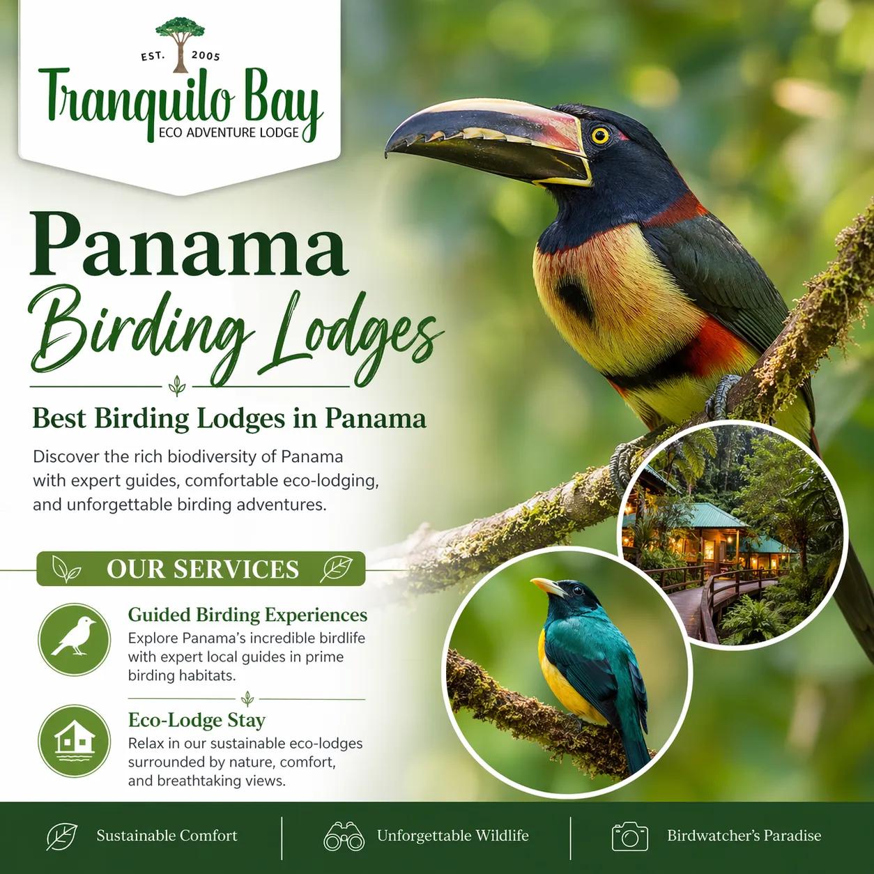 Discover Tranquilo Bay – Panama Birding Lodges for Unforgettable Eco Adventures cover picture