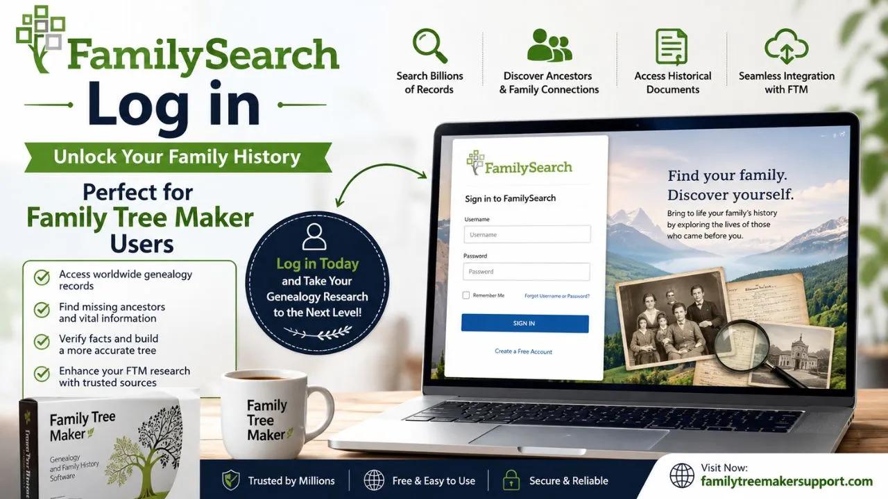 FamilySearch Login for Family Tree Maker Users: Research, Connect & Troubleshoot cover picture