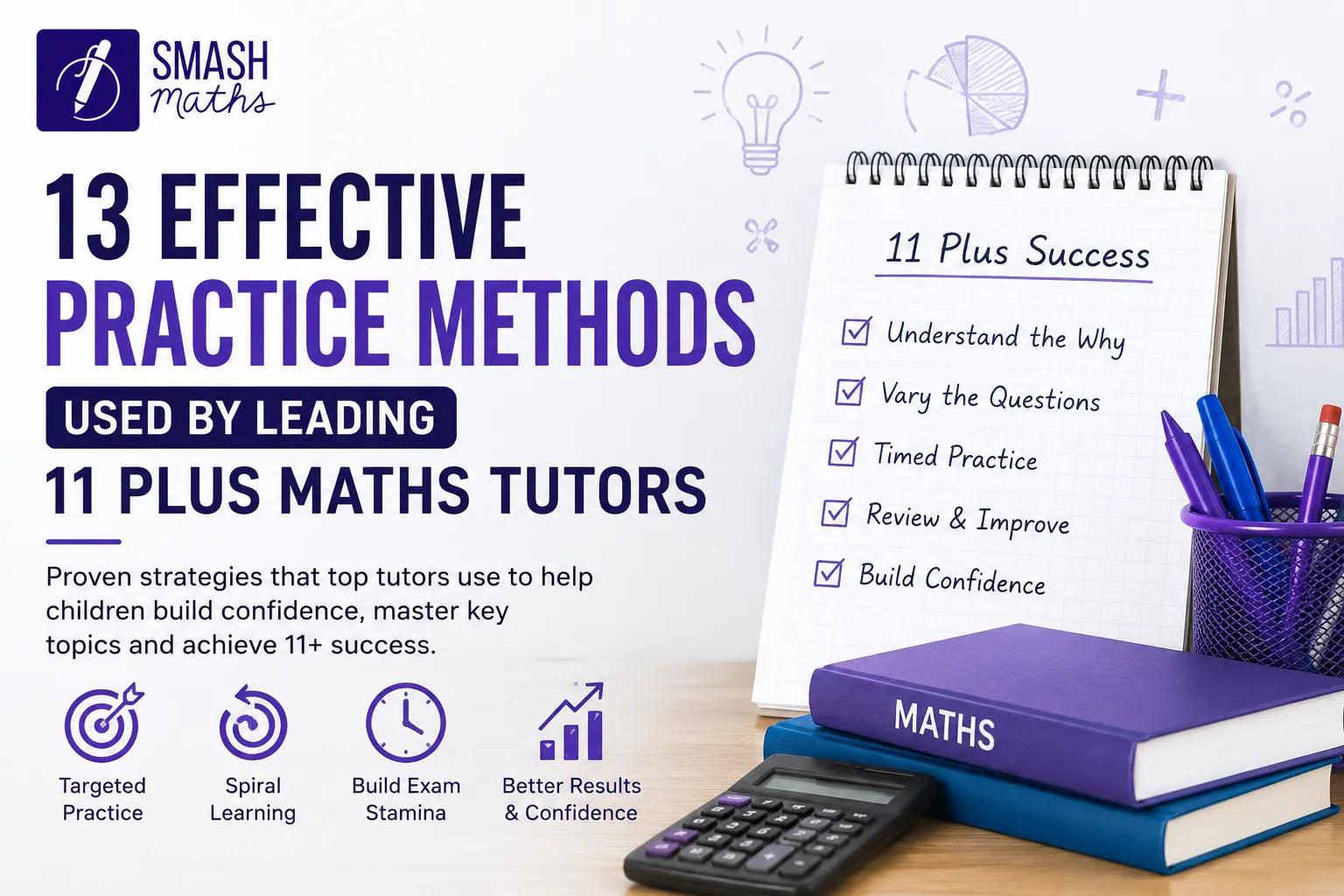 13 Effective Practice Methods Used by Leading 11 Plus Maths Tutors cover picture