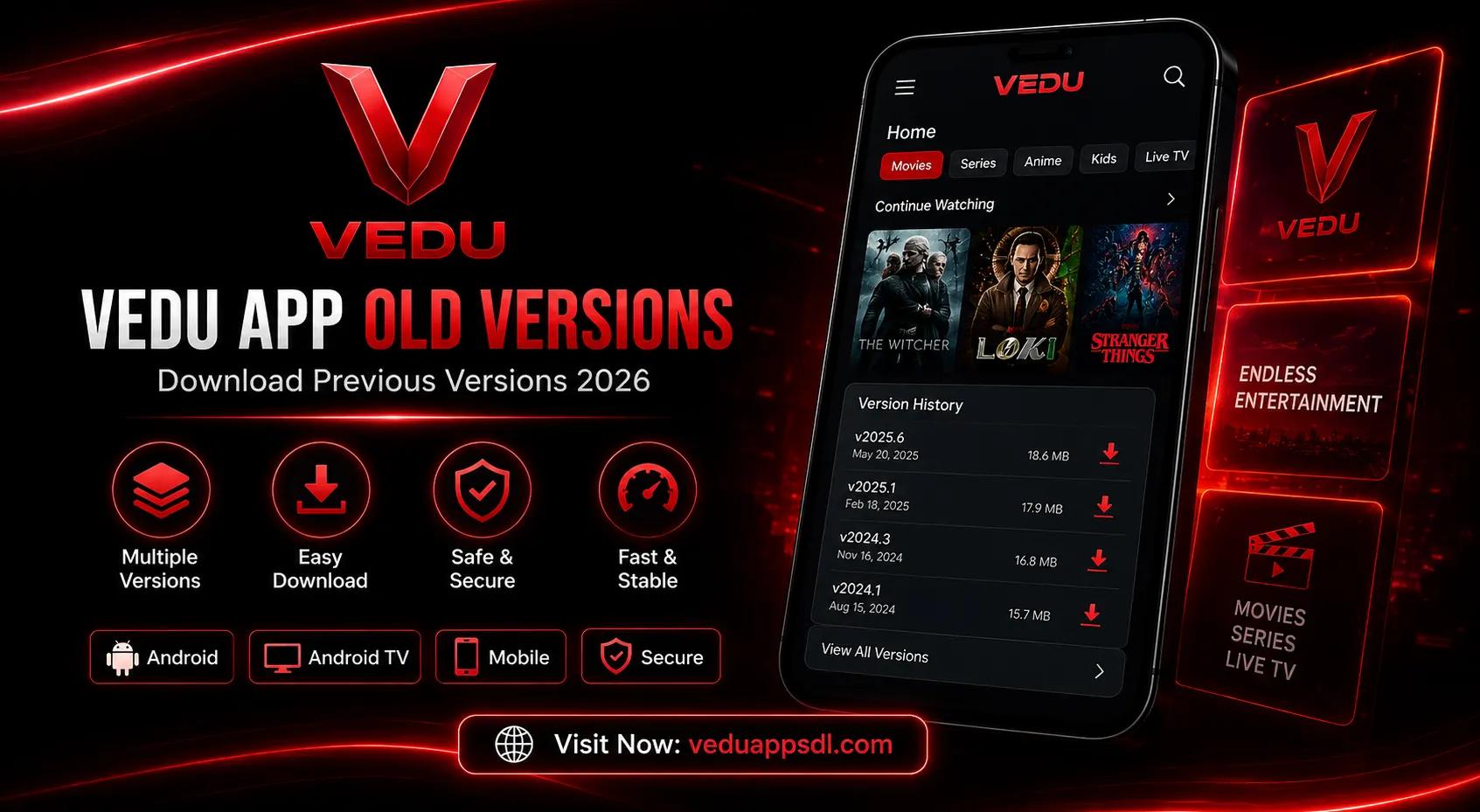 Vedu App Download Latest Version 2026 – Free HD Movies, TV Shows & Live Sports cover picture