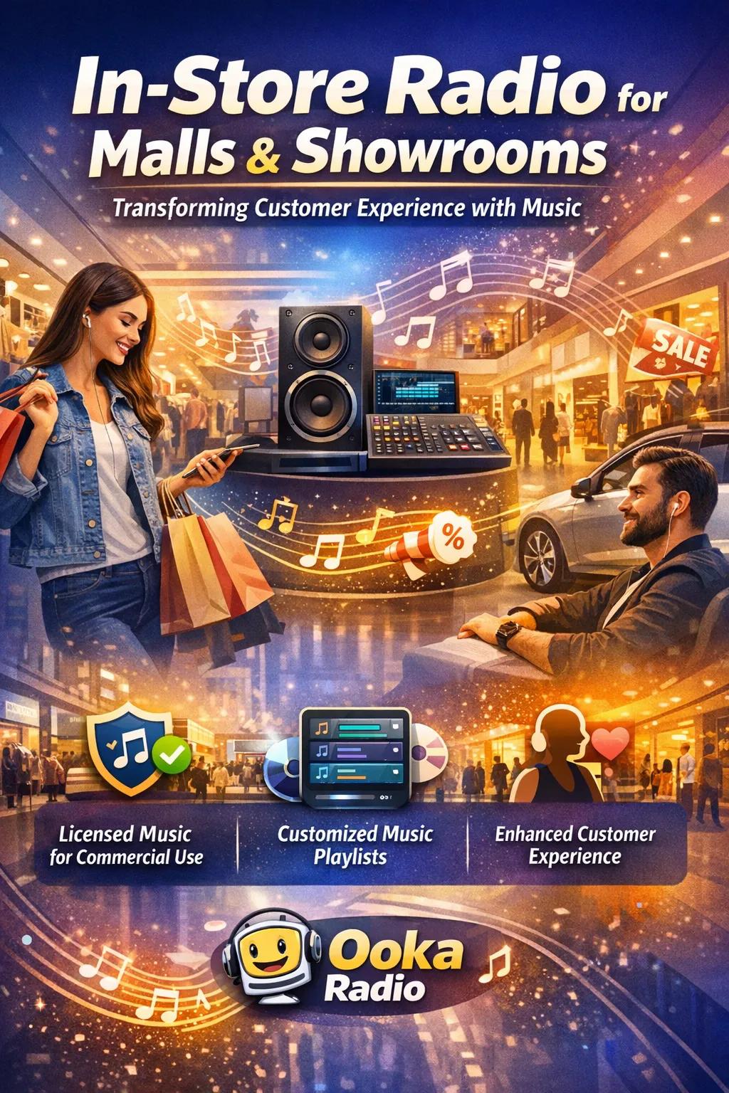 In-Store Radio for Malls and Showrooms: How Ooka Radio Transforms Customer Experience cover picture