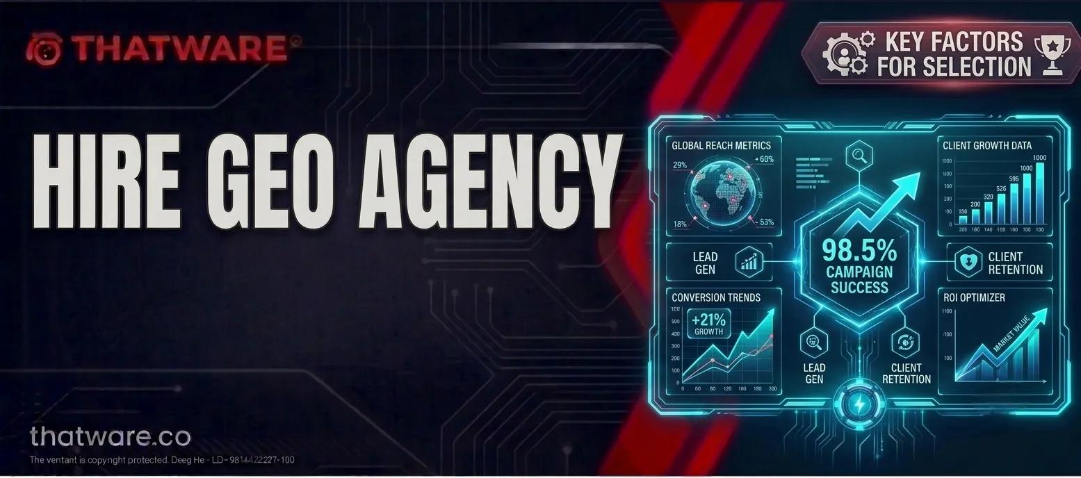 Hire GEO Agency or Traditional SEO? Understanding GEO vs SEO with Thatware LLP cover picture