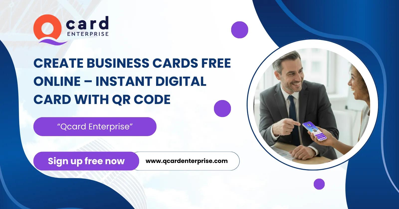 Create Business Cards Free Online – Instant Digital Card with QR Code cover picture