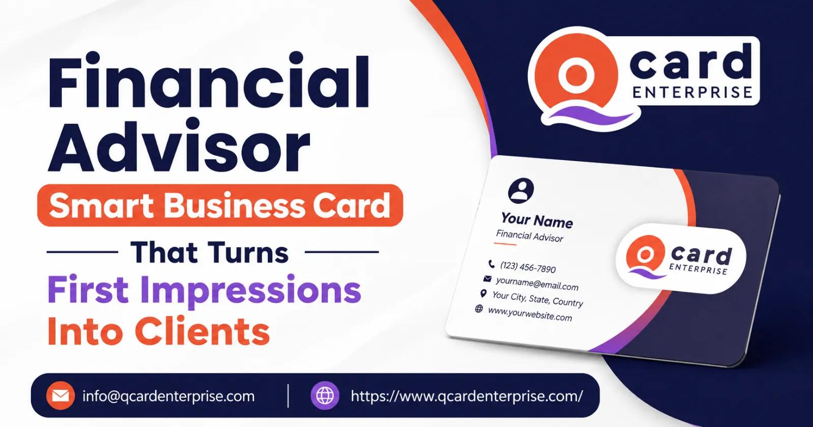 Professional Financial Advisor Smart Business Card for Modern Advisors cover picture
