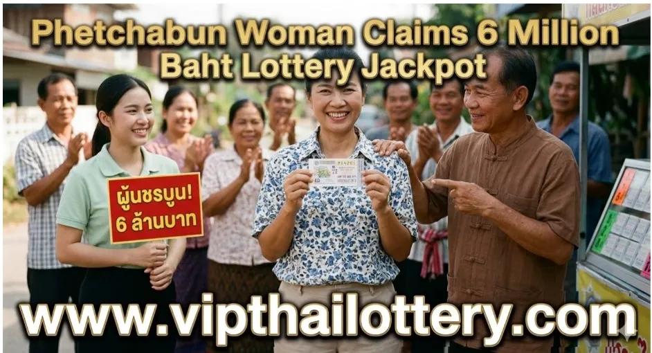 Phetchabun Woman Claims 6 Million Baht Lottery Jackpot cover picture