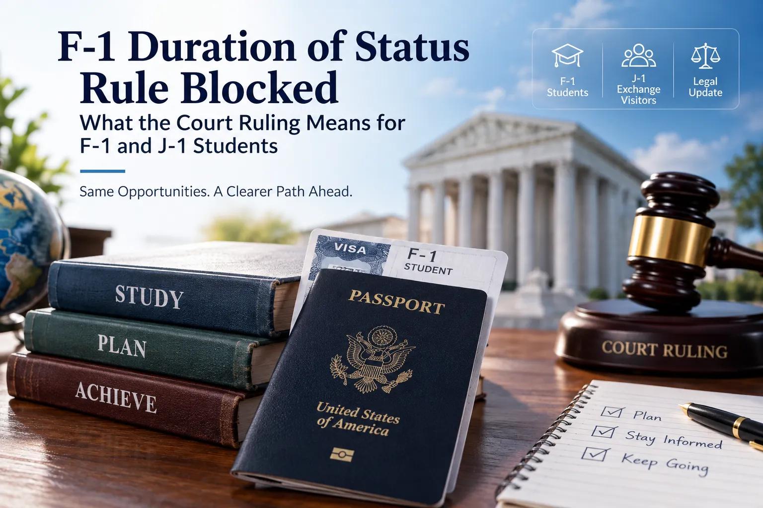 F-1 Duration of Status Rule Blocked: What Students Need to Know cover picture