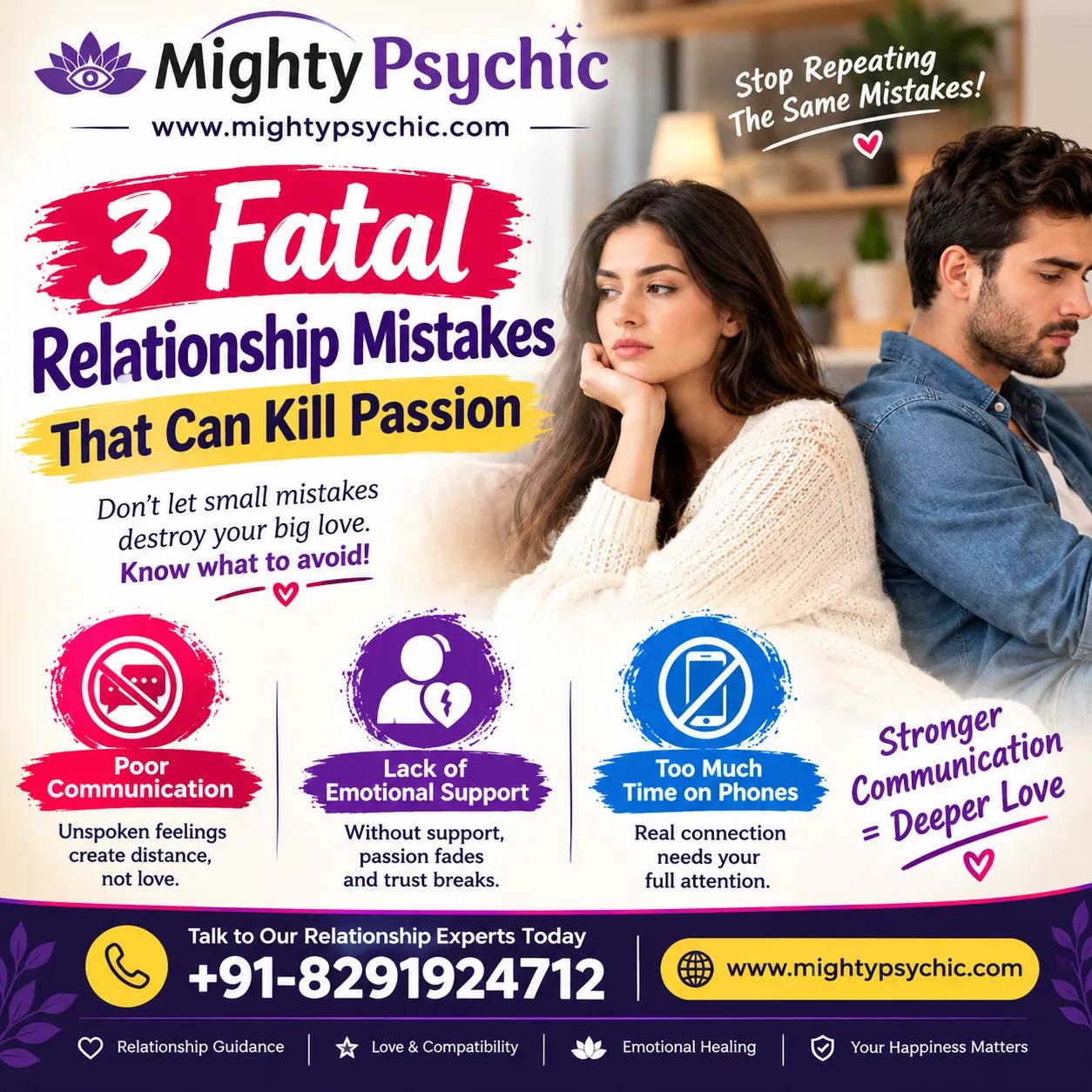 3 Fatal Relationship Mistakes That Can Kill Passion cover picture