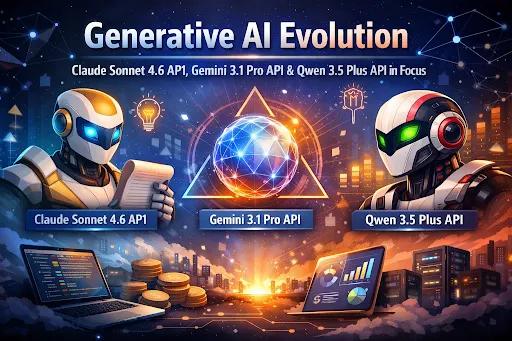 Generative AI Evolution: Claude Sonnet 4.6 AP1, Gemini 3.1 Pro API, and Qwen 3.5 Plus API in Focus cover picture