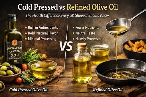 Cold Pressed vs Refined Olive Oil: The Health Difference Every UK Shopper Should Know cover picture