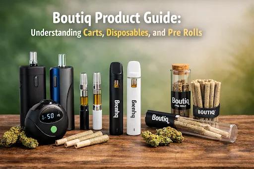 Boutiq Product Guide: Understanding Carts, Disposables, and Pre Rolls cover picture