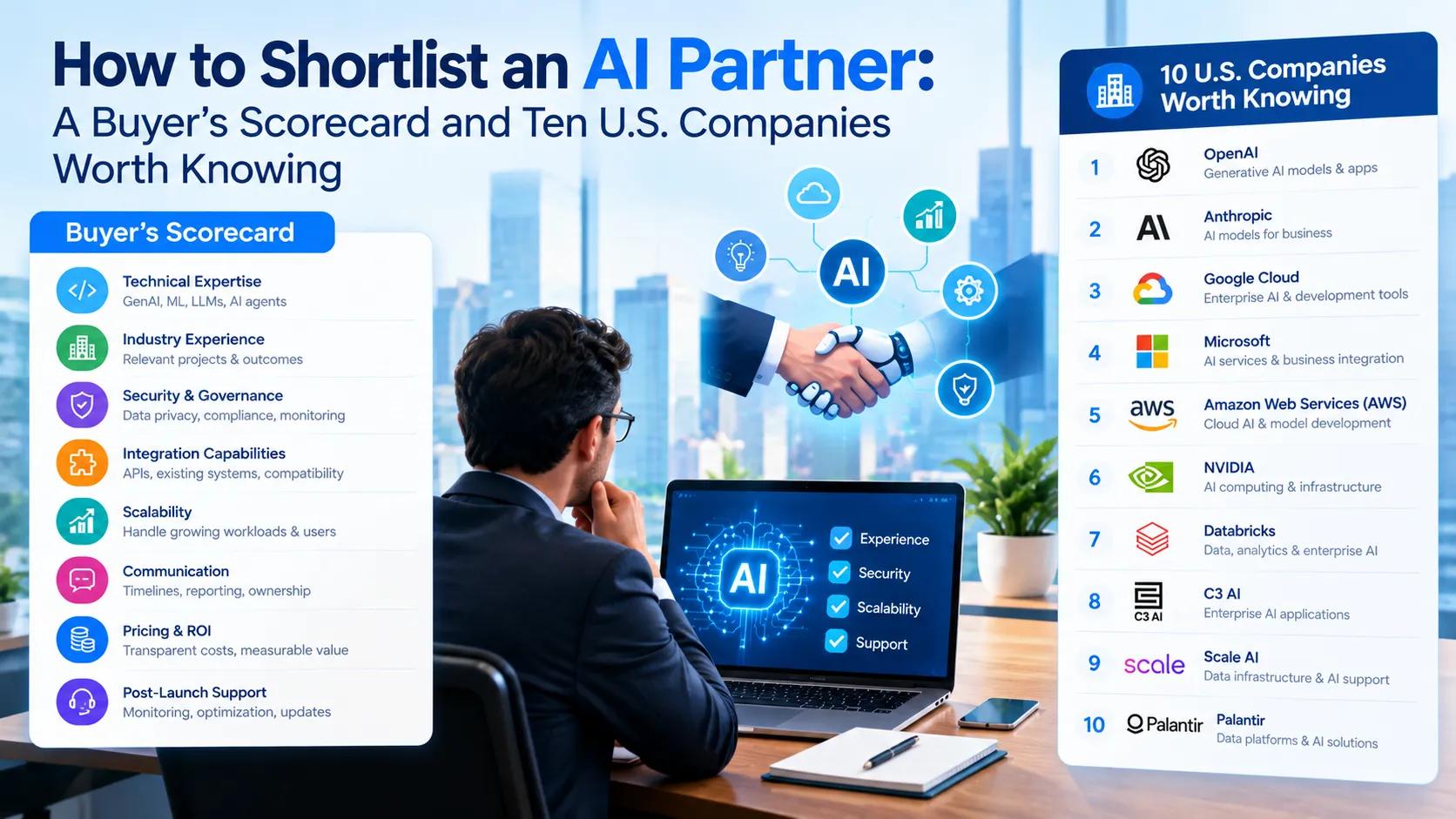 How to Shortlist an AI Partner: Scorecard and US Options cover picture