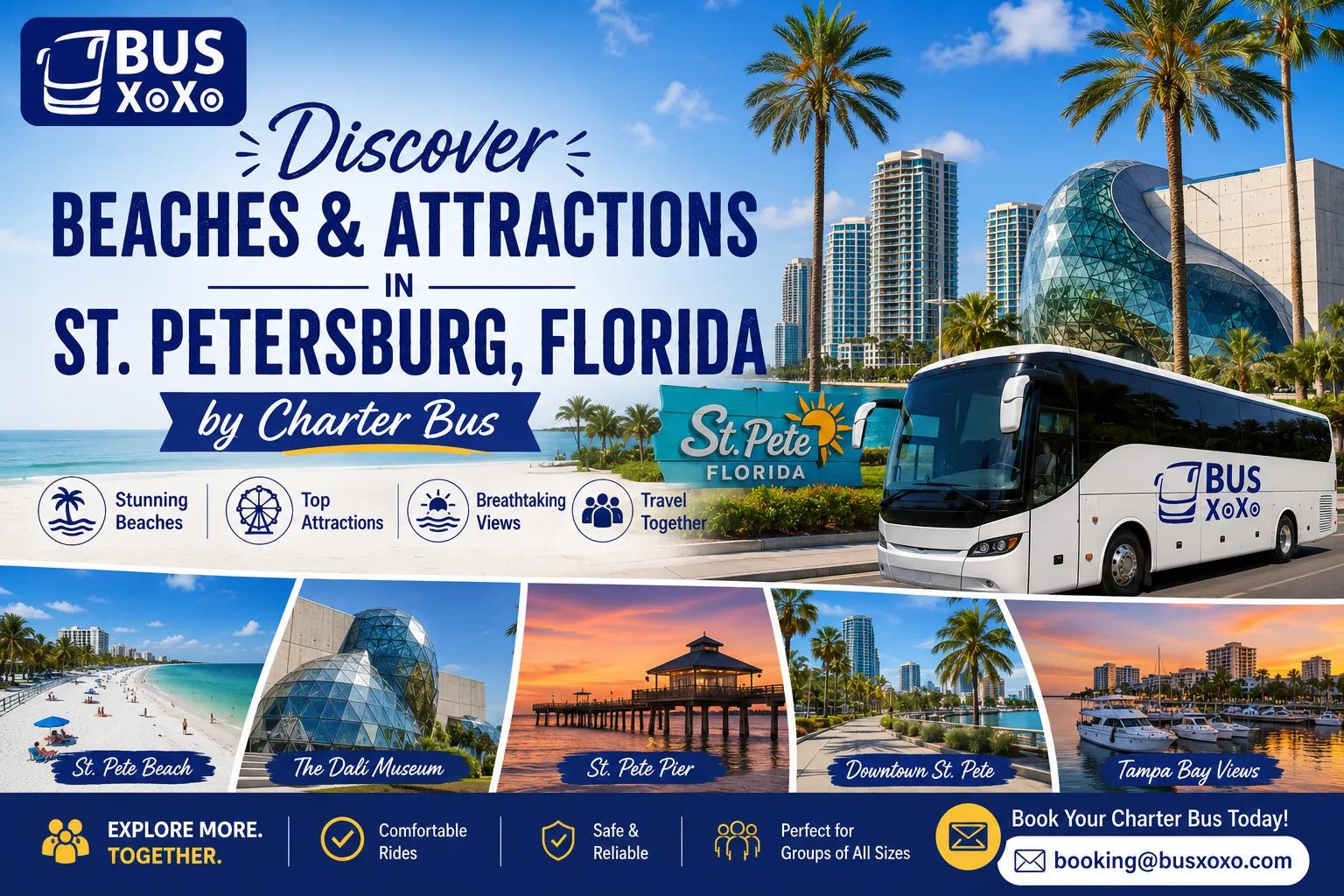 Discover Beaches & Attractions in St. Petersburg, Florida by Charter Bus cover picture