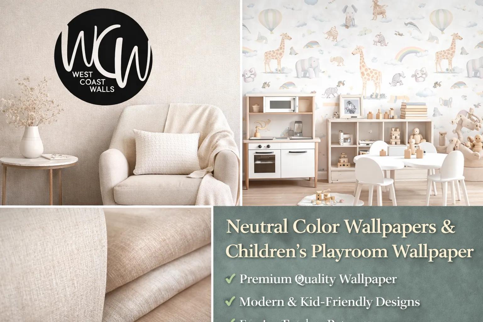 Modern Neutral Color Wallpapers and Creative Children’s Playroom Wallpaper Ideas cover picture