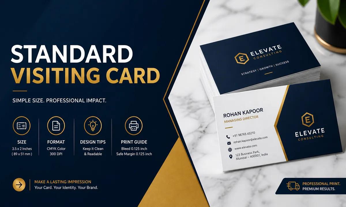Standard Visiting Card: Perfect Size, Format & Design Guide for Printing cover picture
