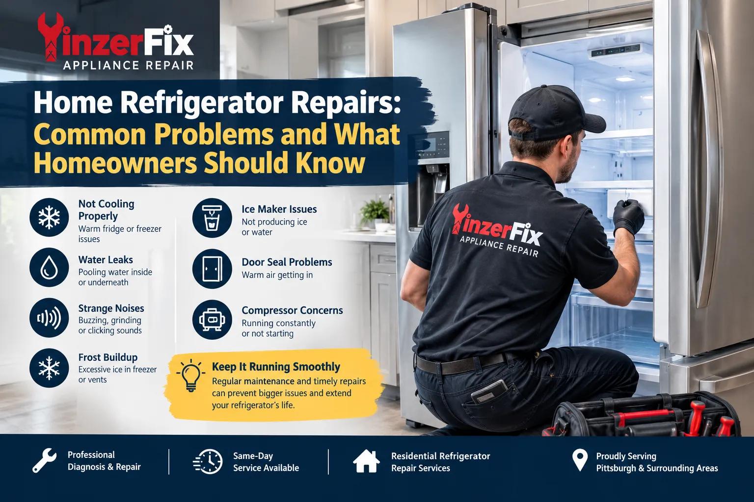 Home Refrigerator Repairs: Common Problems and What Homeowners Should Know cover picture