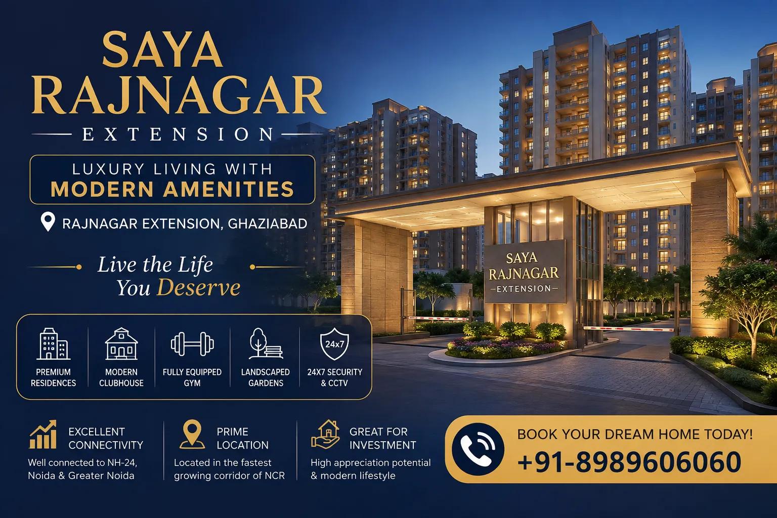 Saya Rajnagar Extension Location Guide: Schools, Hospitals & Connectivity cover picture