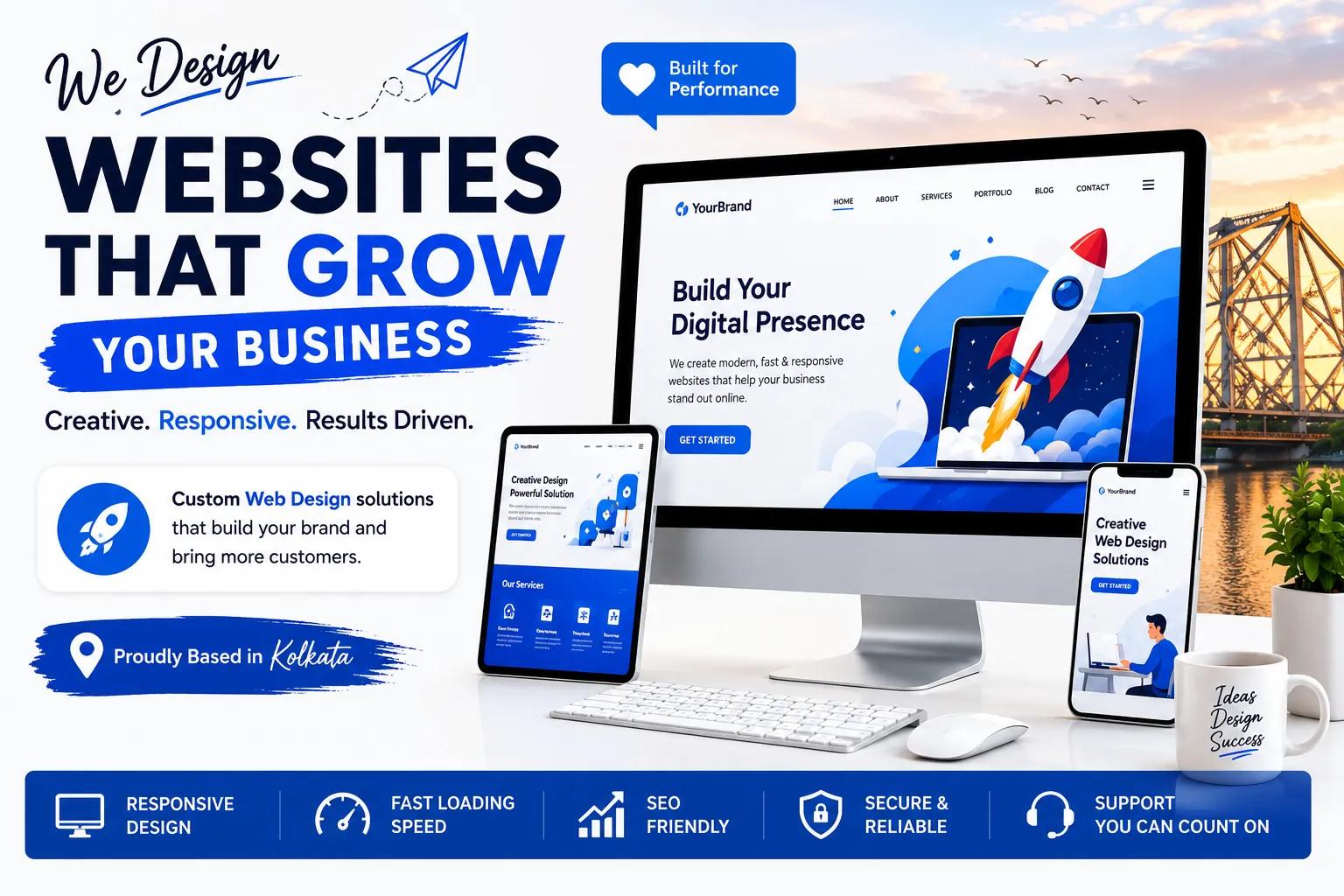 Custom Web Design Company in Kolkata for Growth cover picture