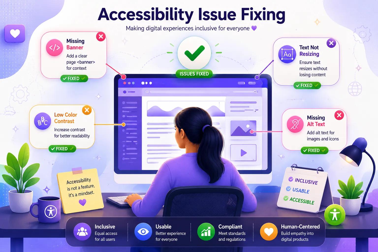 Accessibility Issue Fixing Best Practices for WCAG Compliance cover picture