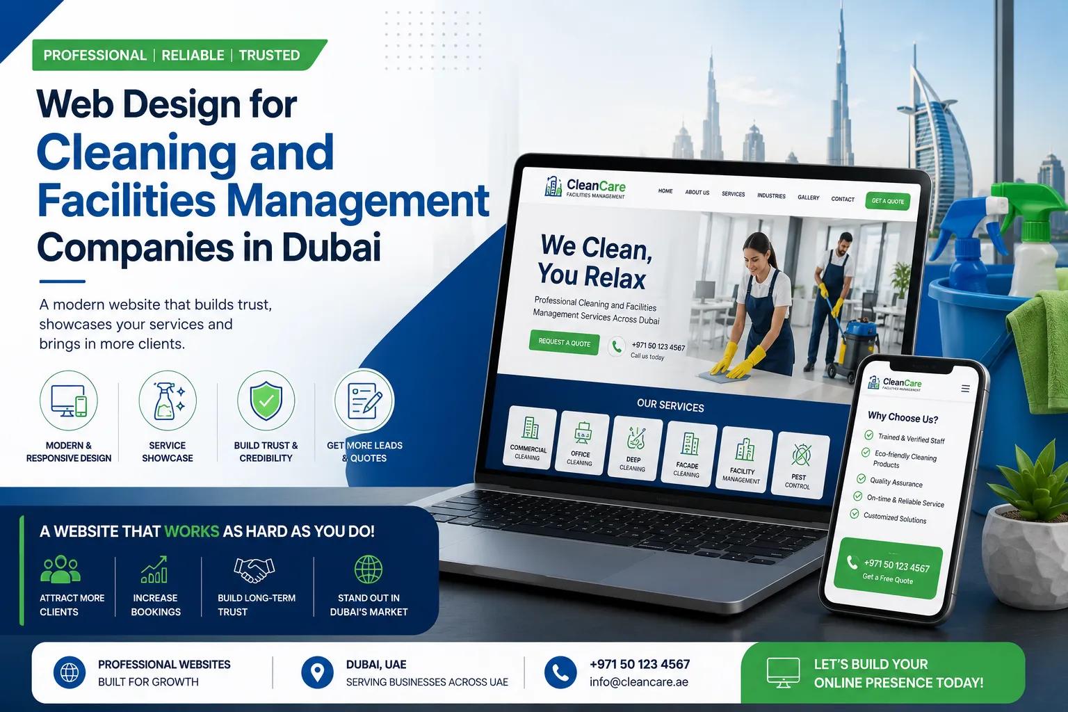 Web Design for Cleaning and Facilities Management Companies in Dubai cover picture