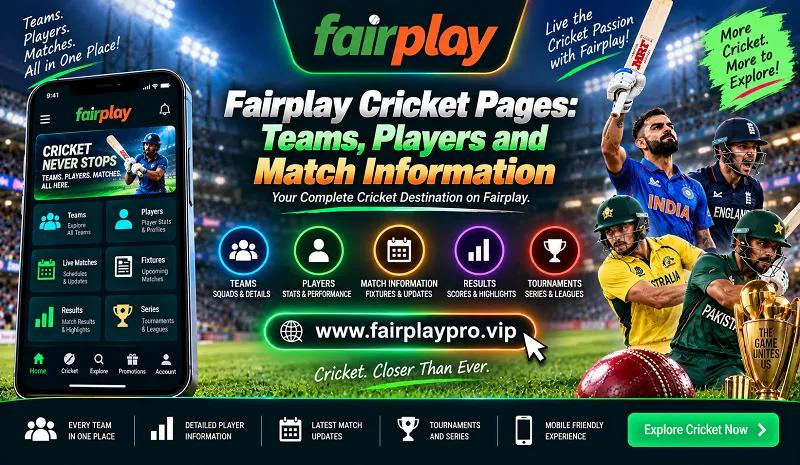 Fairplay Cricket Pages: Teams, Players and Match Information cover picture