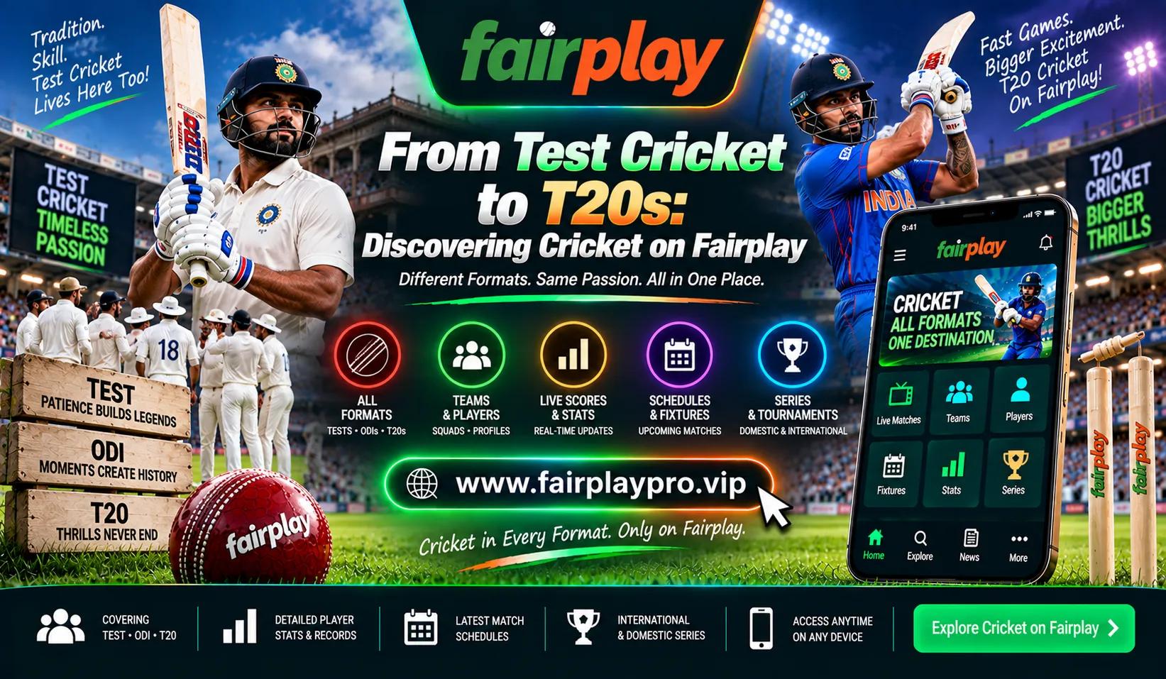 From Test Cricket to T20s: Discovering Cricket on Fairplay cover picture