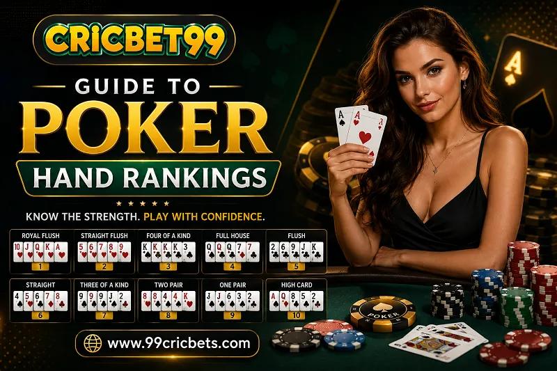 Cricbet99 Guide to Poker Hand Rankings cover picture