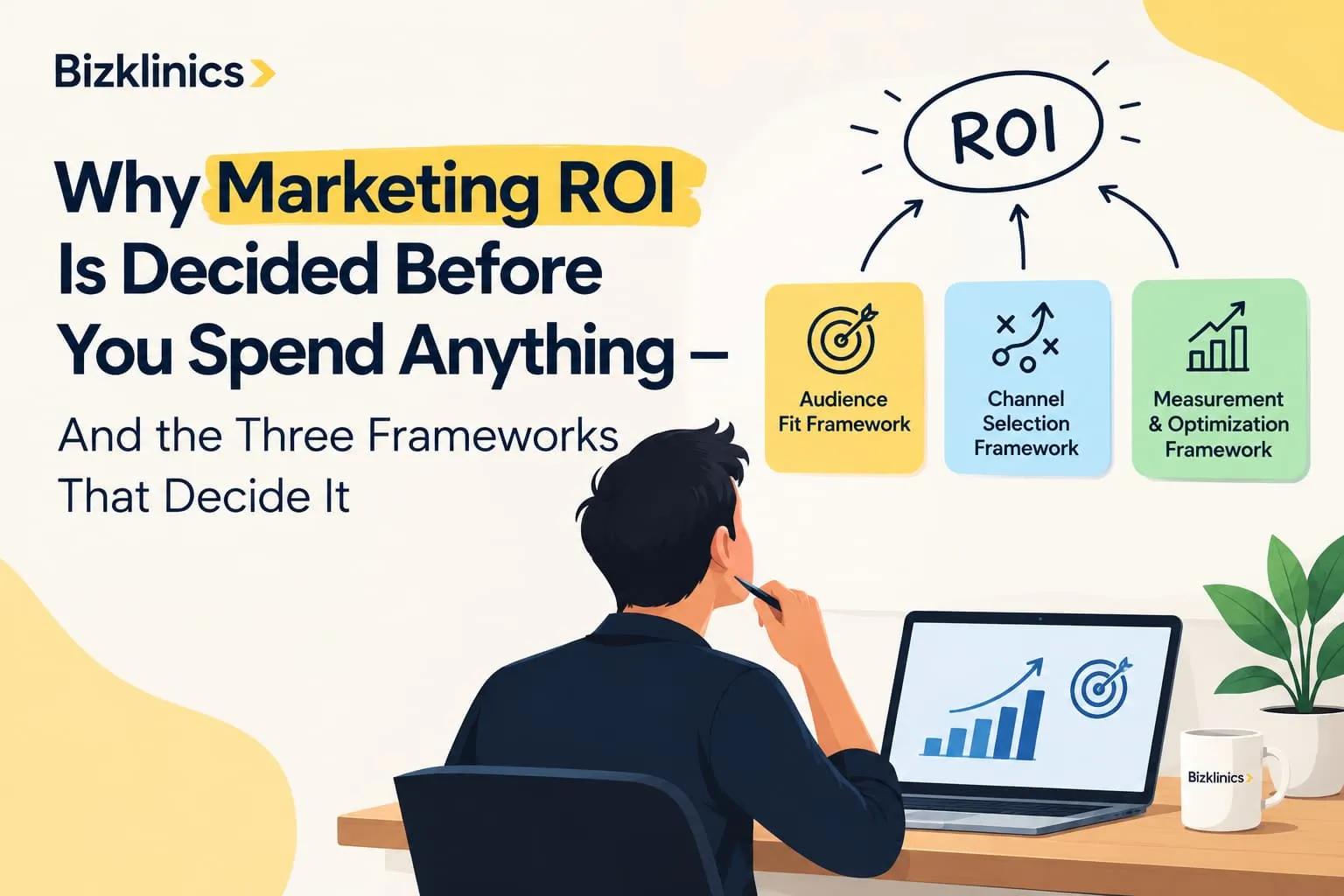 Why Marketing ROI Is Decided Before You Spend Anything, And the Three Frameworks That Decide It cover picture