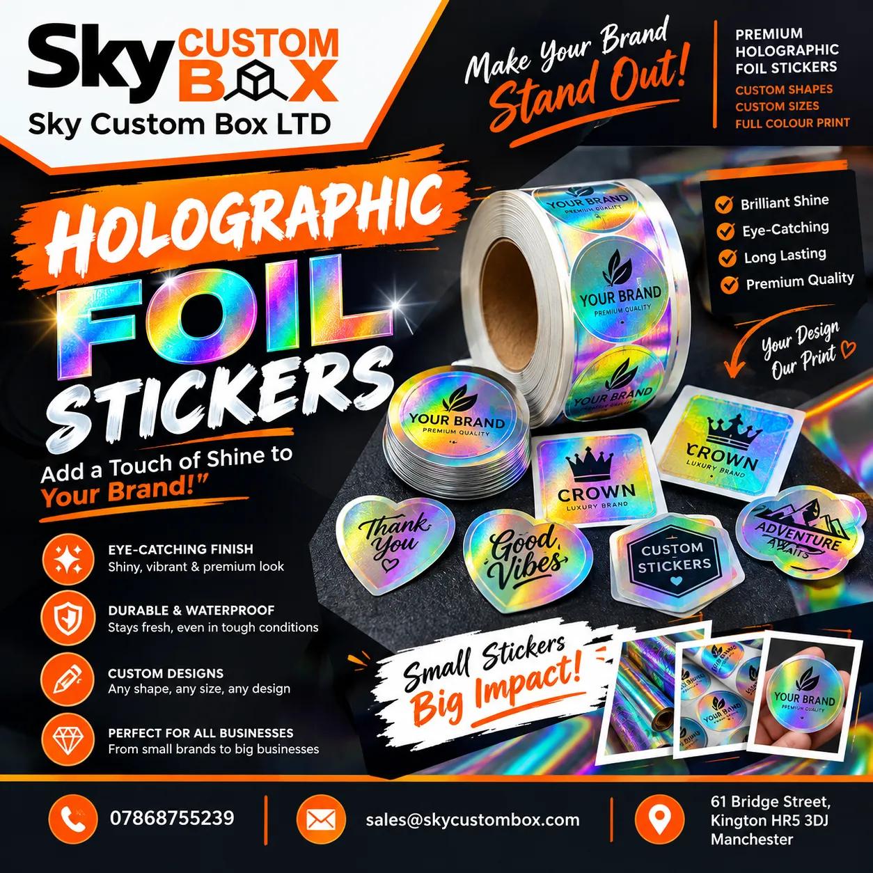 Custom Foil Stickers vs Holographic Foil Stickers: Which Is Right for Your Brand? cover picture