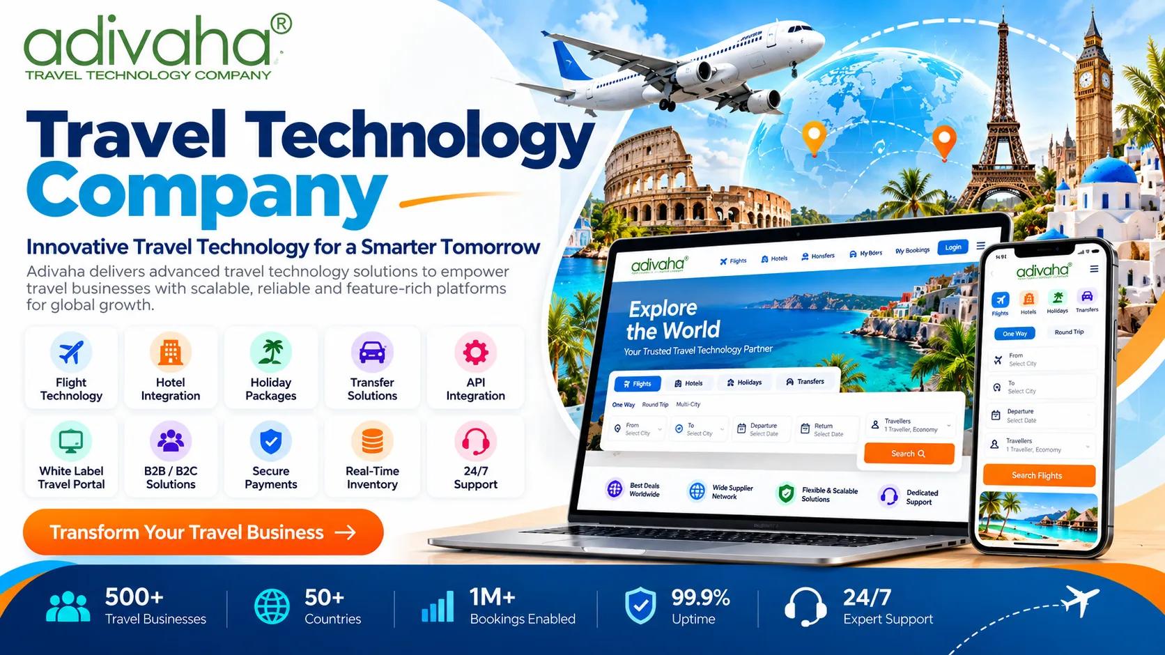 Travel Technology Company: APIs, Platforms, White Label | adivaha cover picture