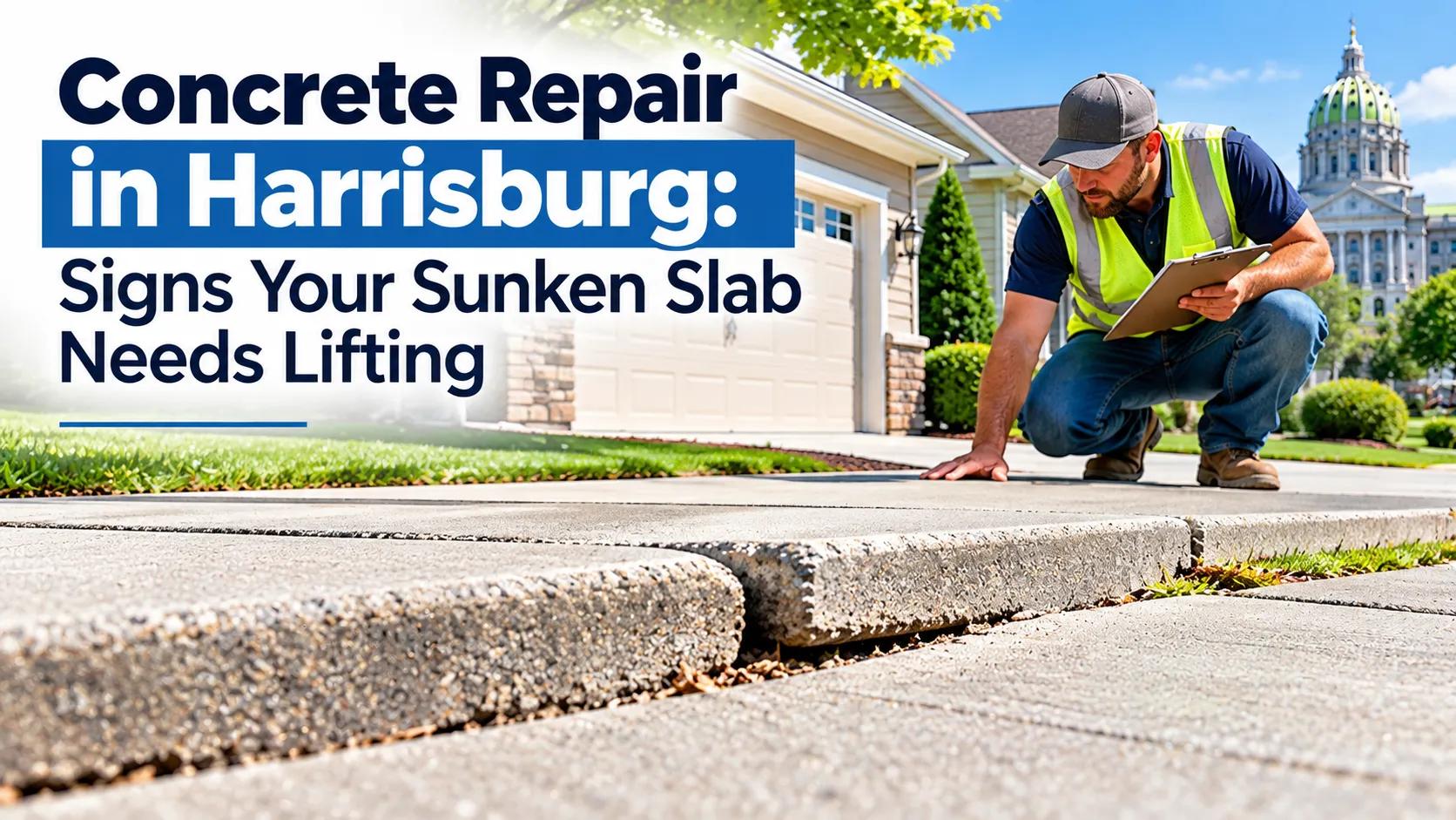 Concrete Repair in Harrisburg: Signs Your Sunken Slab Needs Lifting cover picture