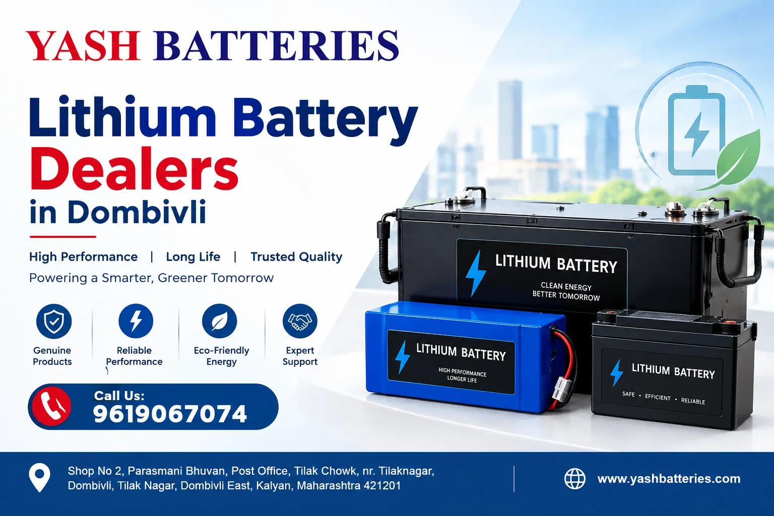 Lithium Battery Dealers in Dombivli: Benefits, Uses and Buying Guide cover picture