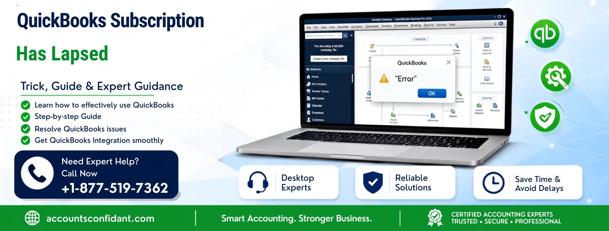 QuickBooks Subscription Has Lapsed: Causes and How to Fix It cover picture
