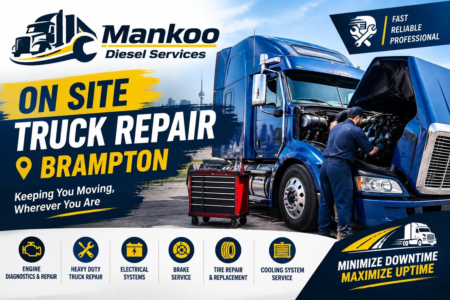 Expert On-Site Truck Repair Solutions Available in Brampton cover picture