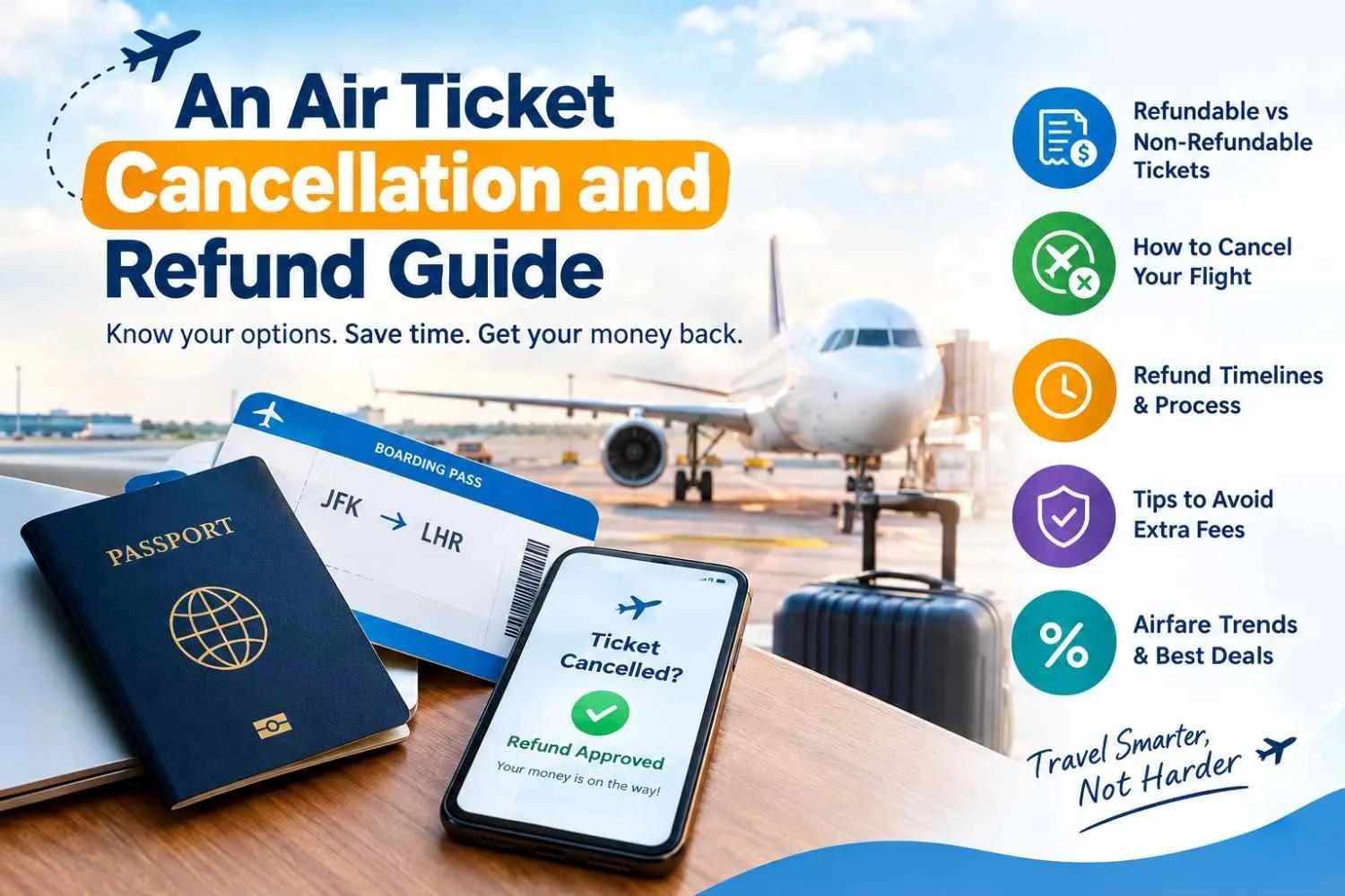 An air ticket cancellation and refund guide cover picture